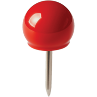 Red Push Pin Illustration with Simple Design png