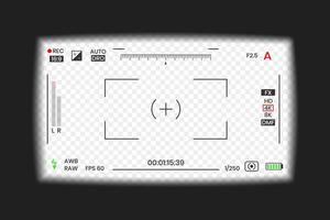 Camera viewfinder photo frame recorder flat style design illustration. vector