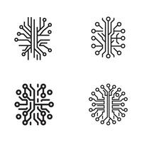 Neural network Icons set. vector