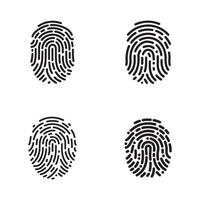 fingerprint Icons set vector