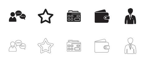Corporate Strategy and AI-Powered Finance Icons for Modern Design vector