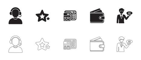 Smart Automation and Financial Growth Icons for Web and UI vector