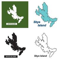 Skye island map icon vector