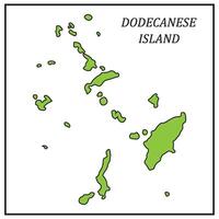 dodecanese islands map vector