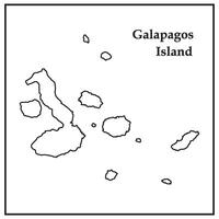 Galapagos Islands Map vector