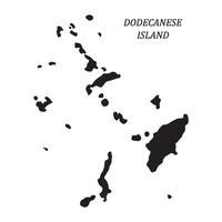 dodecanese islands map design vector