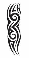 Cool Tribal Tattoo with Sharp Edges and Bold Shadows vector