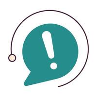 Icon representing Modern Communication featuring an Exclamation Mark, emphasizing alertness vector