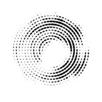 abstract round halftone spiral shape. Pop art coffee stain texture vector