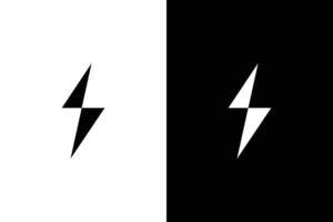 lightning bolt icon. thunderbolt variations vector