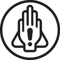 Attention Warning Icon Design On White Background vector