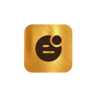A gold icon with a circle on it png