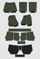 2 in 1MMA Short with Pattern vector