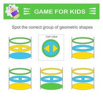 Find the correct group of geometric shapes. vector