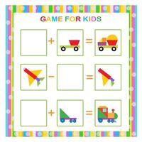 Educational game for kids. Find and draw the missing parts. vector