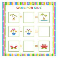 Find and draw the missing parts. Children activity page. vector