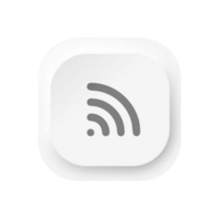A white wifi icon on a flat shape flat illustration flat png