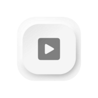 uma branco botão com uma jogar botão em isto png