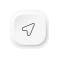 A white button with a sign pointing to the left png