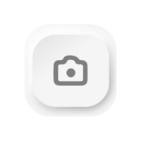 White square button with a camera icon png