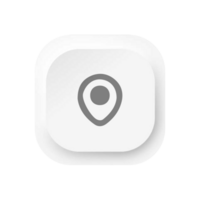 A white button with a location pin icon png