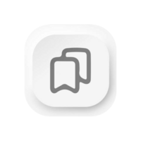 White square button with a book icon png
