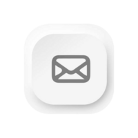 Email icon in a flat shape shape png