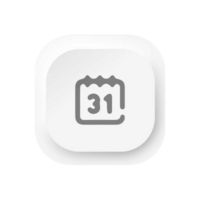 A white button with the date 31 on it png