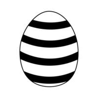 Striped egg design suitable for Easter decorations or craft projects vector