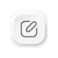 A white square button with a pen icon png