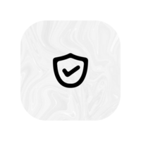 A white square with a check mark on it png