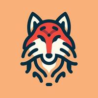 Fox Face Emblem with Tribal Artistic Touch vector