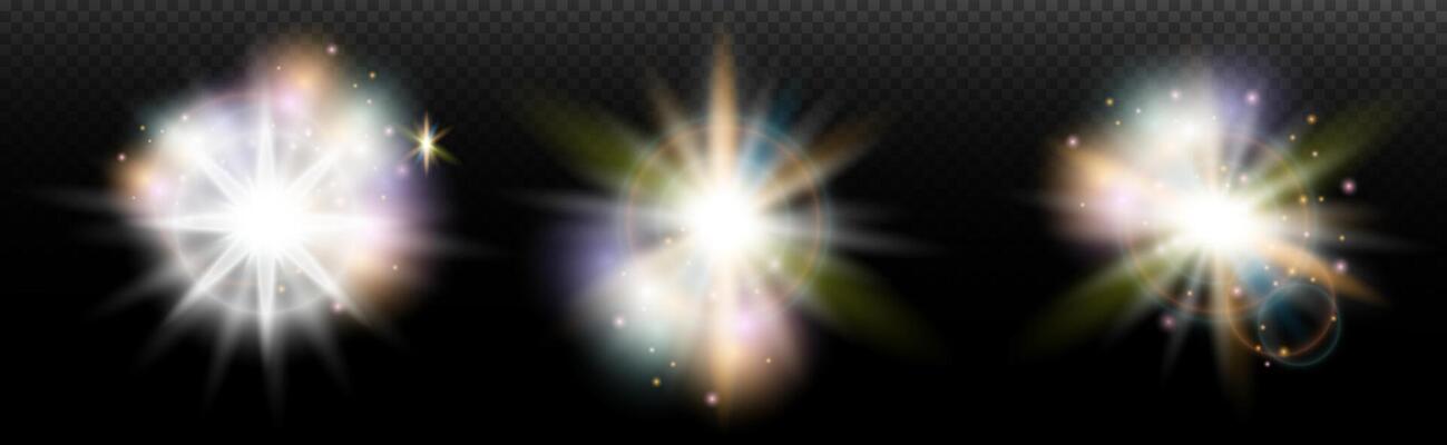 three different types of light effects