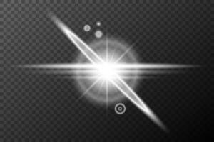 a starburst effect with a light and a star vector