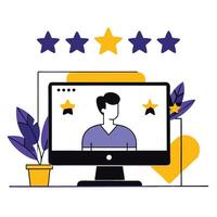 Online Reviews A Conceptual Illustration for Feedback and Reputation Management vector
