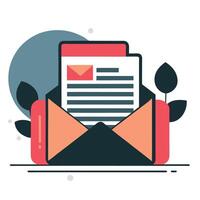 Captivating Newsletter Concept Illustration with Modern Design Elements vector