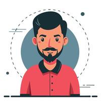 Man Illustrating an Abstract Concept with Pencil and Paper vector