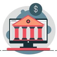 Online Banking Convenient Transactions at Your Fingertips vector