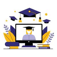 Online Education A Modern Approach to Learning with Digital Tools vector