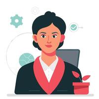 Concept Illustration of New Entries and Data Management Methods vector