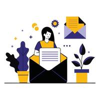 Illustrative Concept for a Visually Appealing Newsletter vector