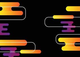 Orange and purple geometric abstract on a black background. For cover, book, web, presentation, and card. vector