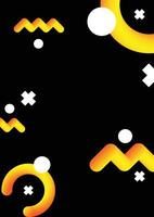 3D geometric abstract on a black background. For cover, book, web, presentation, and card. vector