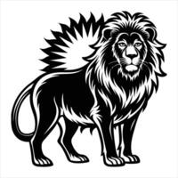 Lion looking goodnes vector