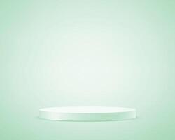 Pastel green background 3d with podium. products display 3d background podium. Space for selling products on the website. illustration vector