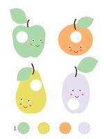 Cut and paste circle game vector