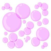 Soap bubble illustration isolated on white background. vector