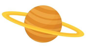 Saturn planet icon isolated on white background. vector