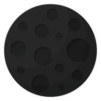 Full moon flat icon isolated on white background. vector