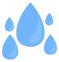 blue water drop icon set isolated on white background. vector